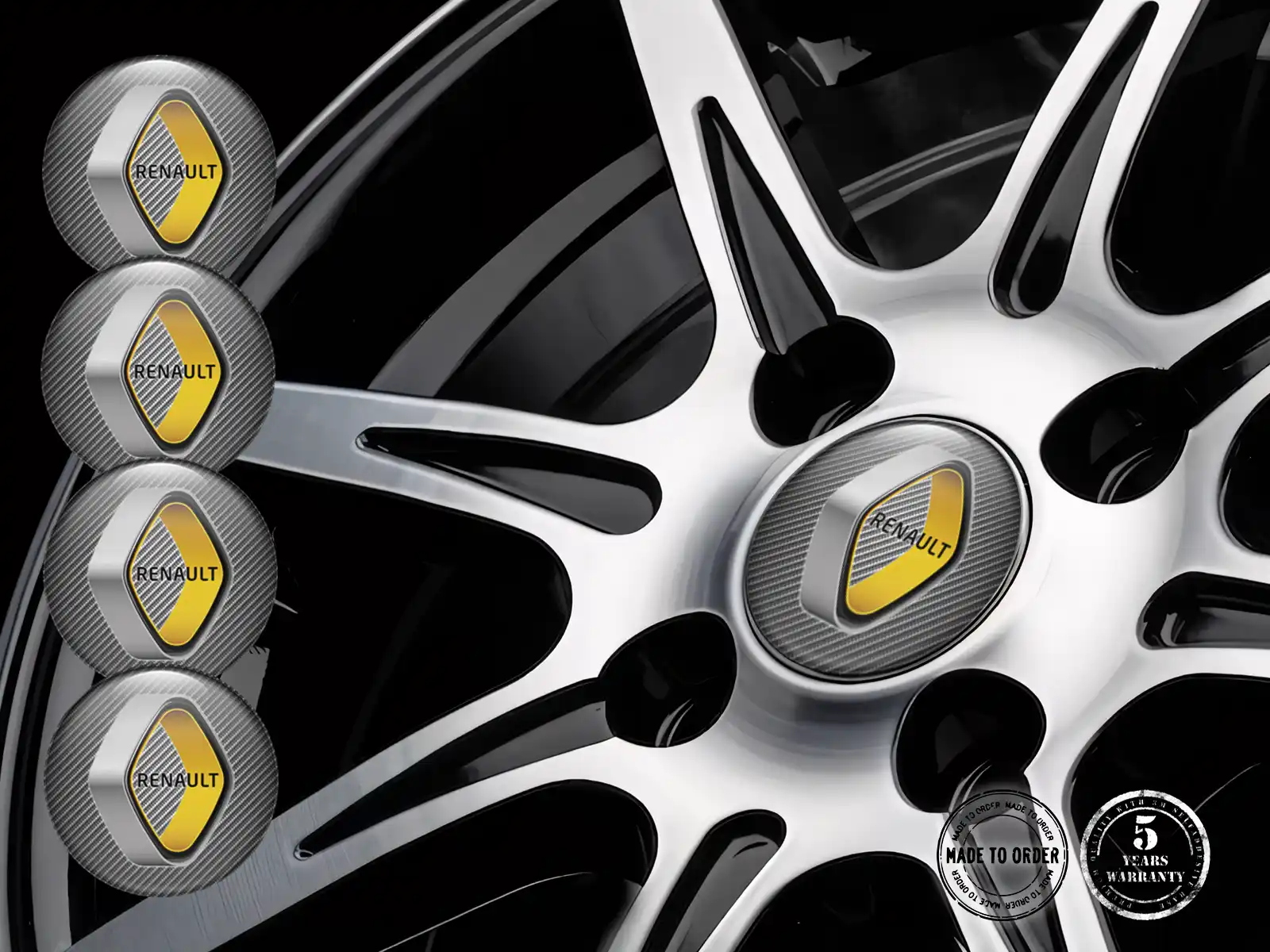 Renault Radaufkleber Logo Harzgewölbtes Design